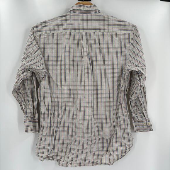 Peter Millar Mens 2XL Multicolor Gingham Check Long Sleeve Button Down Shirt - Picture 4 of 4